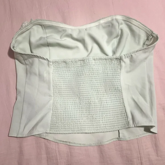 Kimchi Blue light green bow bustier top - Picture 4 of 4